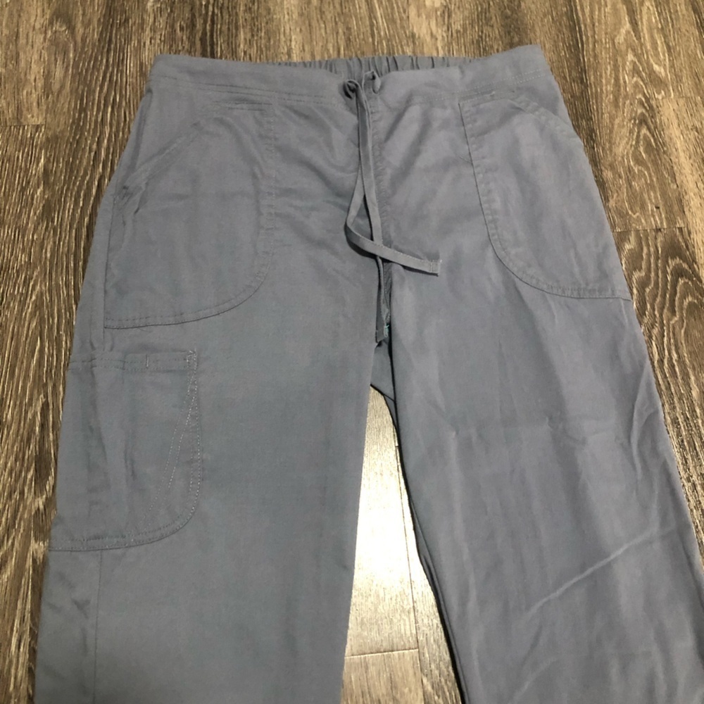SCRUBSTAR Condor Grey Cargo Scrub Pants Straight Leg Drawstring Size S - Picture 2 of 9